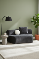 Gray Curved Armless Sofa | OROA Modern Simpson