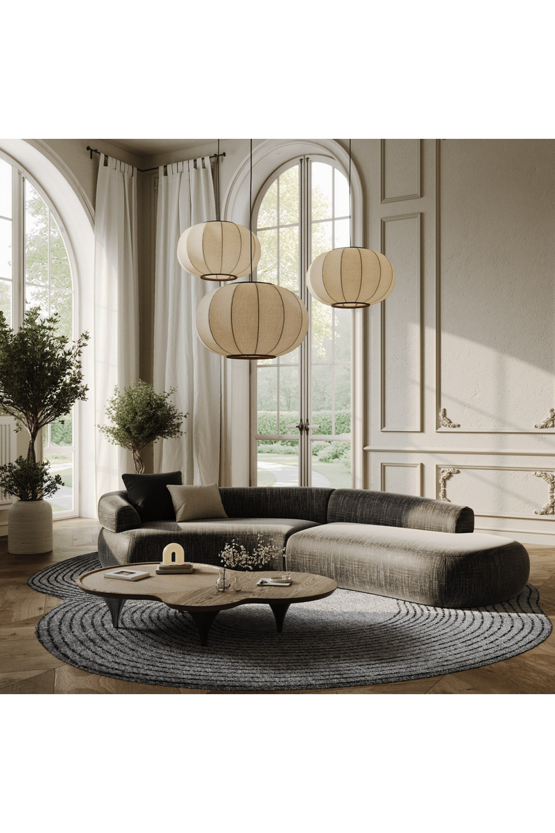 Curved Gray Sectional Sofa | OROA Modern Lakota | Oroatrade.com