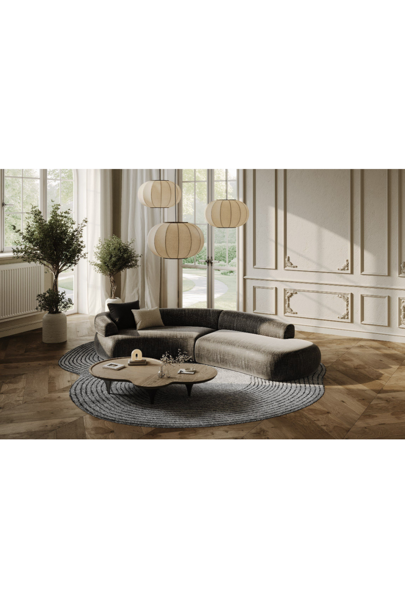 Curved Gray Sectional Sofa | OROA Modern Lakota | Oroatrade.com