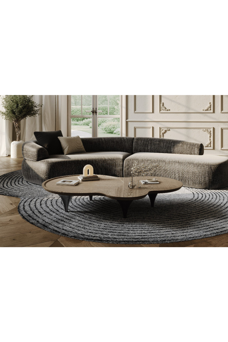 Curved Gray Sectional Sofa | OROA Modern Lakota | Oroatrade.com