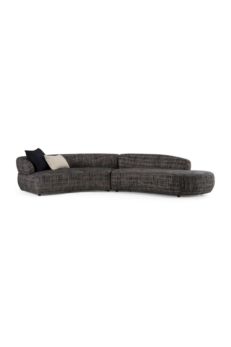 Curved Gray Sectional Sofa | OROA Modern Lakota | Oroatrade.com