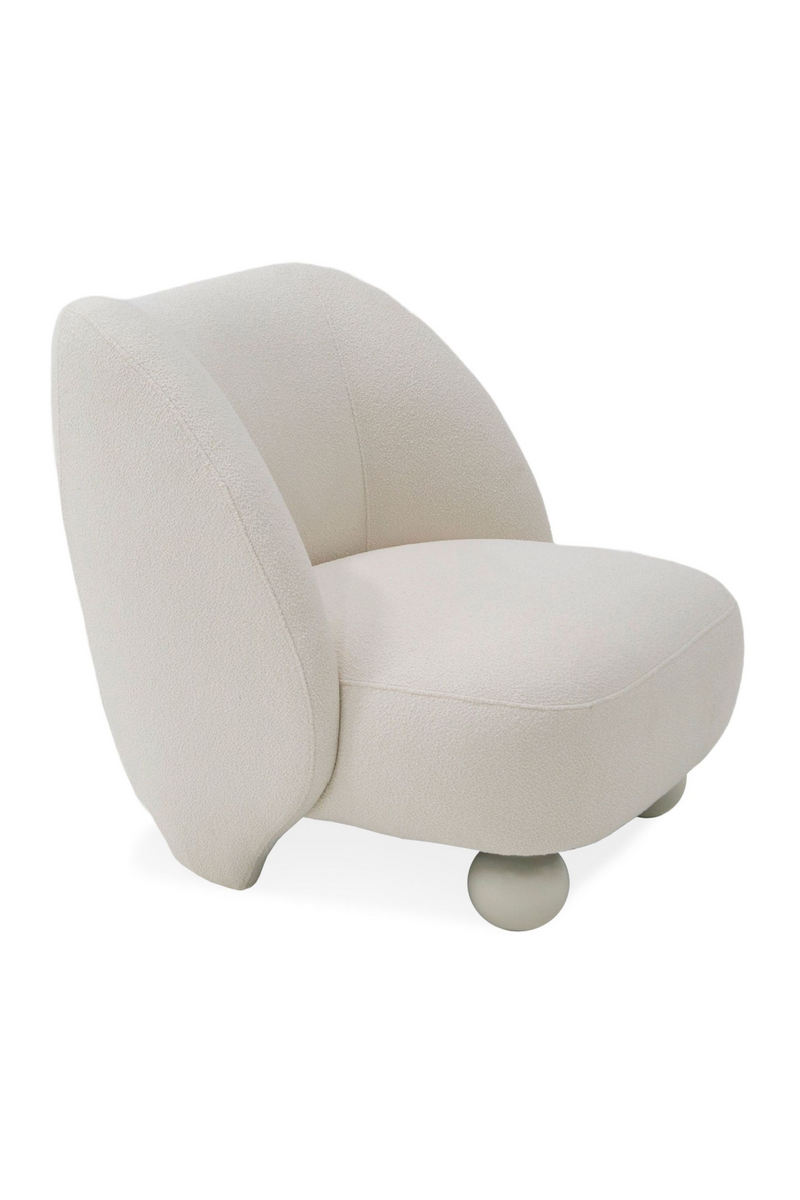 White Sloped-Back Accent Chair | OROA Modern Duran | Oroatrade.com