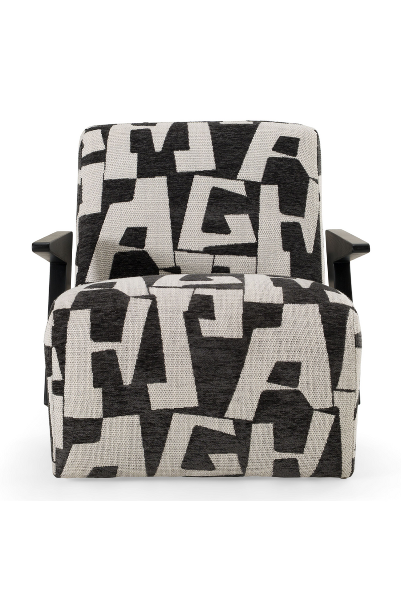 Black & White Patterned Accent Chair | OROA Modern Leana | Oroatrade.com