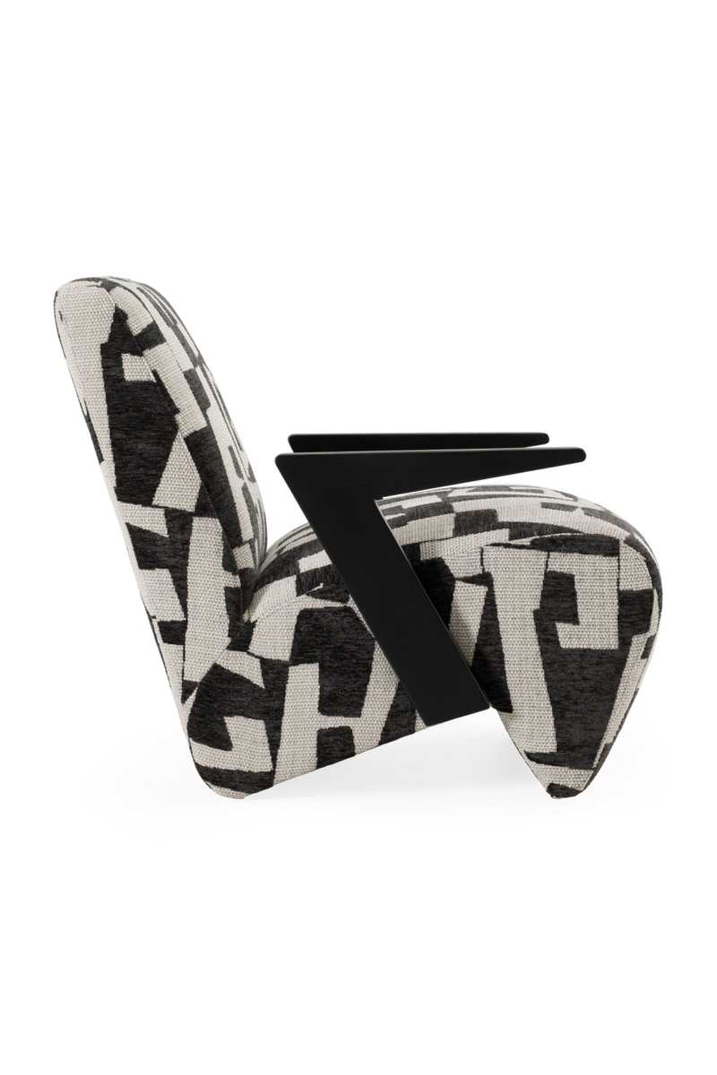Black & White Patterned Accent Chair | OROA Modern Leana | Oroatrade.com