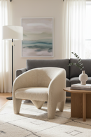 Beige Fabric Accent Chair | OROA Modern Halton | Oroatrade.com