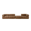 Brown Leather Modular Corner Sofa | OROA Modern Everest