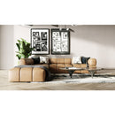 Brown Leather Modular Corner Sofa | OROA Modern Everest
