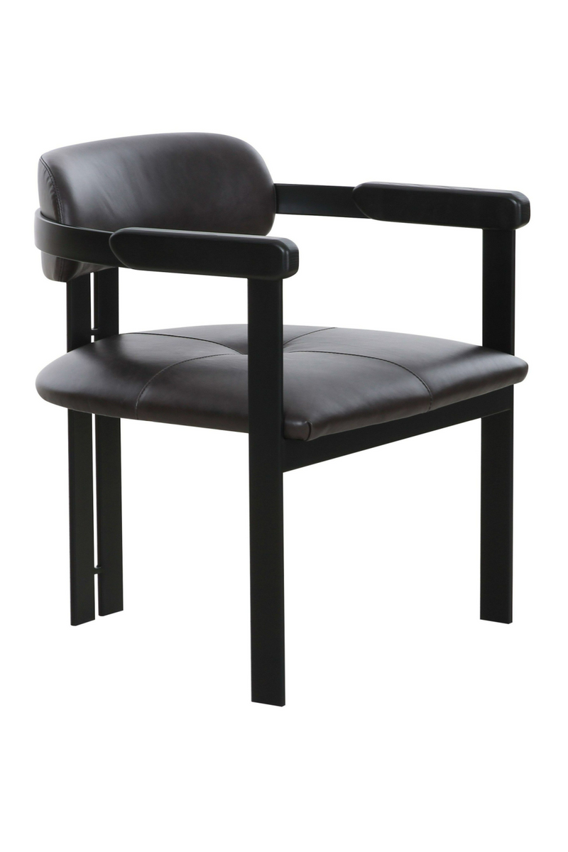 Dark Brown Leather Dining Chair | OROA Modern Aneta | Oroatrade.com