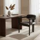 Dark Brown Leather Dining Chair | OROA Modern Aneta