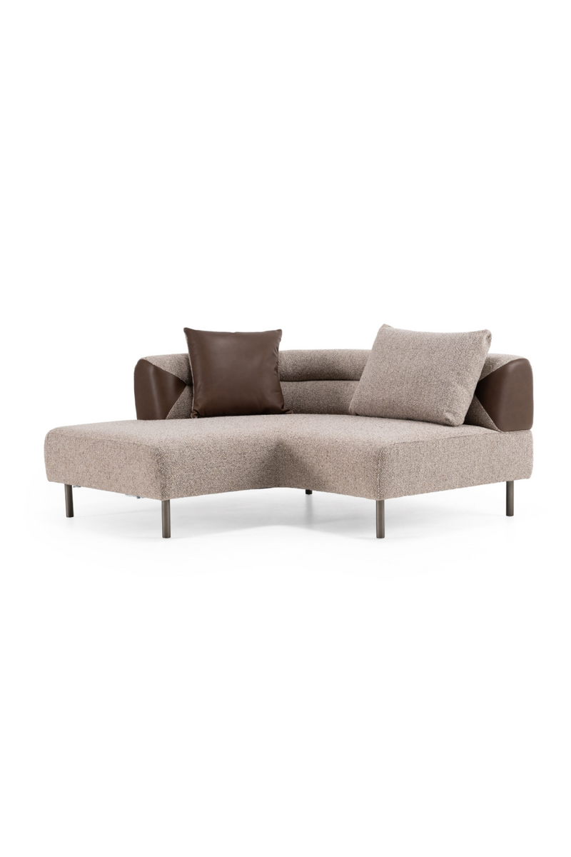 Brown Fabric Sectional Sofa | OROA Modern Plume | Oroatrade.com