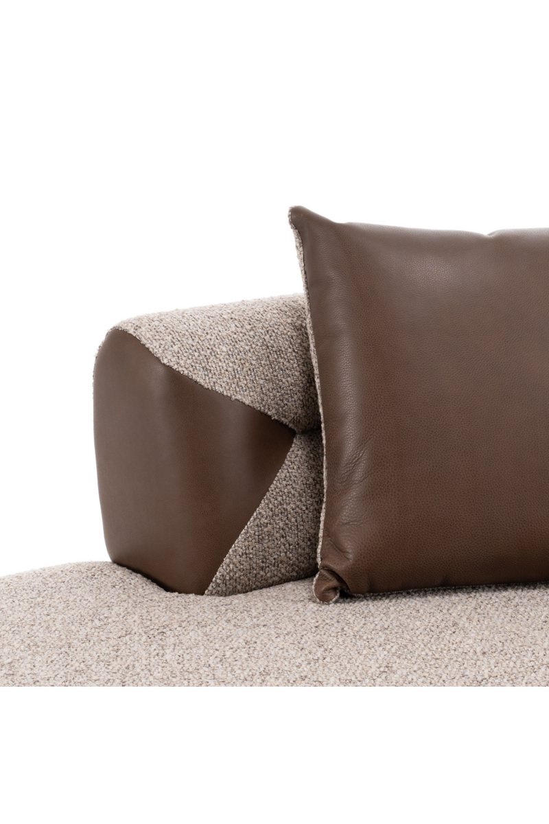 Brown Fabric Sectional Sofa | OROA Modern Plume