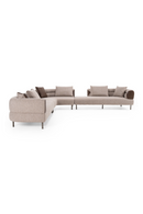 Brown Fabric Sectional Sofa | OROA Modern Plume | Oroatrade.com