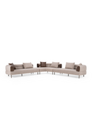 Brown Fabric Sectional Sofa | OROA Modern Plume | Oroatrade.com