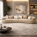 Tan Curved Sectional Sofa | OROA Modern Trevor