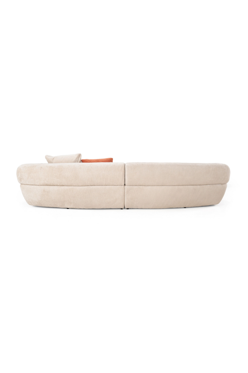 Beige Curved Sectional Sofa | OROA Modern Knight | Oroatrade.com
