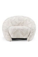 Beige Patterned Fabric Accent Chair | OROA Modern Gentle | Oroatrade.com