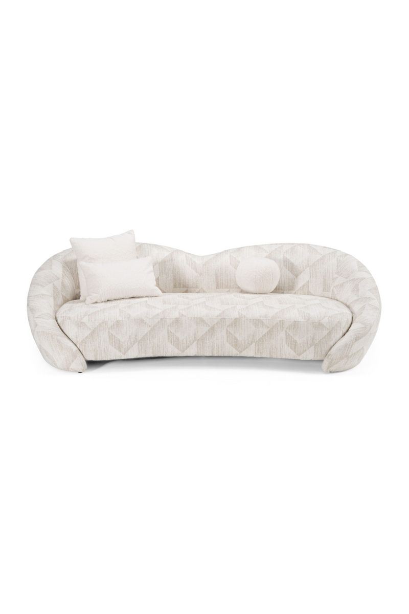 Beige Patterned Fabric Sofa | OROA Modern Gentle | Oroatrade.com