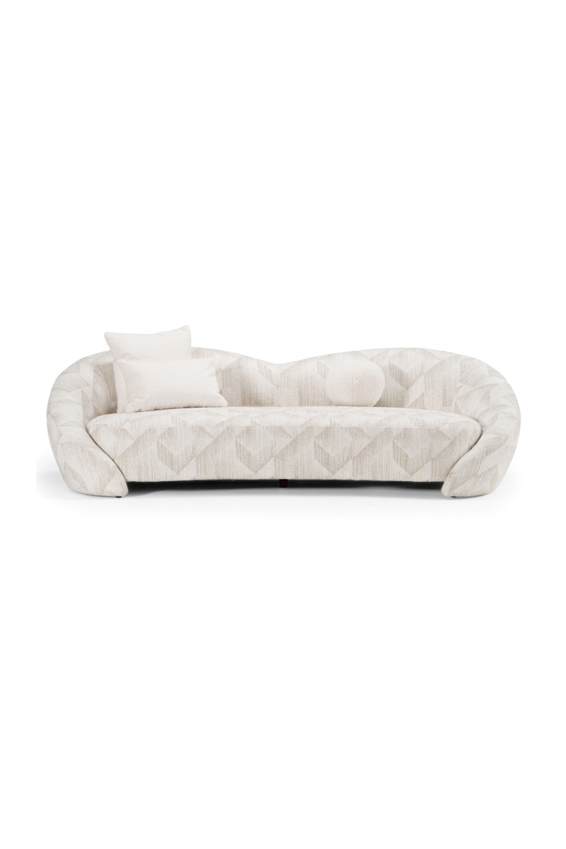 Beige Patterned Fabric Sofa | OROA Modern Gentle | Oroatrade.com