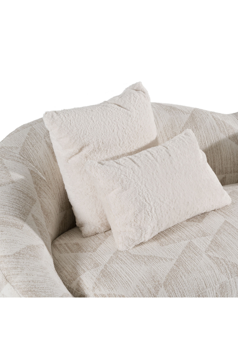 Beige Patterned Fabric Sofa | OROA Modern Gentle | Oroatrade.com