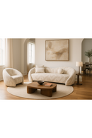 Beige Patterned Fabric Sofa | OROA Modern Gentle