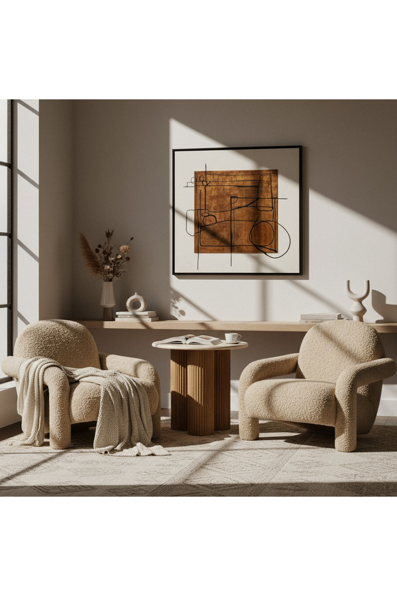 Tan Fabric Accent Chair | OROA Modern Trevor | Oroatrade.com