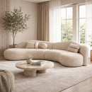 Beige Curved Sectional Sofa | OROA Modern Spiro | Oroatrade.com