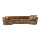 Brown Curved Sectional Sofa | OROA Modern Sheth | Oroatrade.com