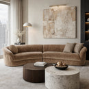 Brown Curved Sectional Sofa | OROA Modern Sheth | Oroatrade.com