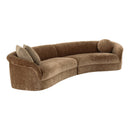 Brown Curved Sectional Sofa | OROA Modern Sheth | Oroatrade.com