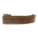 Brown Curved Sectional Sofa | OROA Modern Sheth | Oroatrade.com