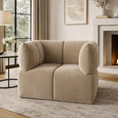 Taupe Modern Swivel Accent Chair | OROA Modern Marisol | Oroatrade.com
