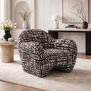 Black & Beige Patterned Accent Chair | OROA Modern Hurd | Oroatrade.com