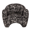 Black & Beige Patterned Accent Chair | OROA Modern Hurd | Oroatrade.com