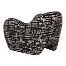 Black & Beige Patterned Accent Chair | OROA Modern Hurd | Oroatrade.com