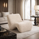 Beige Flowy Armless Accent Chair | OROA Modern Spiro | Oroatrade.com