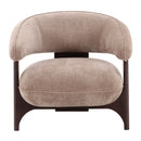Tan Curved-Back Accent Chair | OROA Modern Kirby | Oroatrade.com
