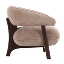 Tan Curved-Back Accent Chair | OROA Modern Kirby | Oroatrade.com