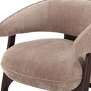 Tan Curved-Back Accent Chair | OROA Modern Kirby | Oroatrade.com