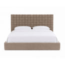 Taupe Woven King Bed | OROA Modern Rousey | Oroatrade.com