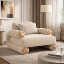 Beige Fabric Modern Accent Chair | OROA Modern Odette | Oroatrade.com