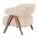 Ash Framed Beige Accent Chair | OROA Modern Brock | Oroatrade.com