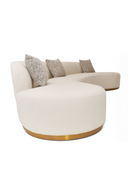 White Curved Sofa with Beige Pillows | OROA Modern Frontier | Oroatrade.com