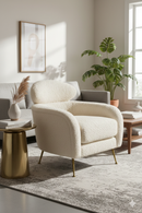 White Fur Lounge Chair | OROA Modern Altura | Oroatrade.com