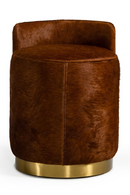 Brown Cowhide Leather Ottoman | OROA Modern Belvista | Oroatrade.com