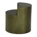 Gray Brass Tiered End Table | OROA Modern Avocet