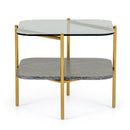 Gold-Framed Glass End Table | OROA Modern Cari