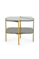 Gold-Framed Glass End Table | OROA Modern Cari | Oroatrade.com