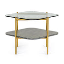 Gold-Framed Glass End Table | OROA Modern Cari