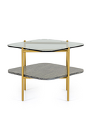 Gold-Framed Glass End Table | OROA Modern Cari | Oroatrade.com