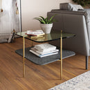 Gold-Framed Glass End Table | OROA Modern Cari